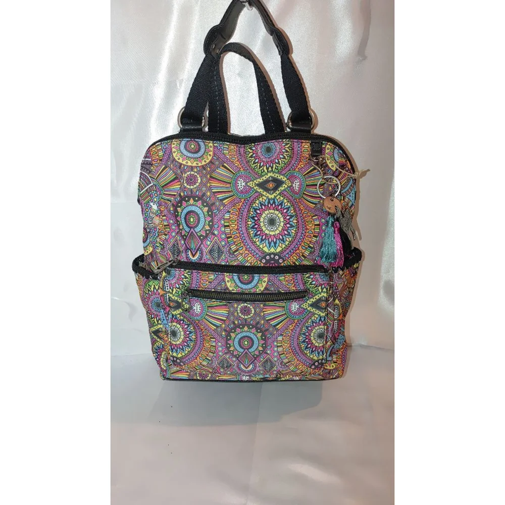 Sakroots Lola Convertible Backpack in Rainbow Wanderlust Print - Picture 3 of 7